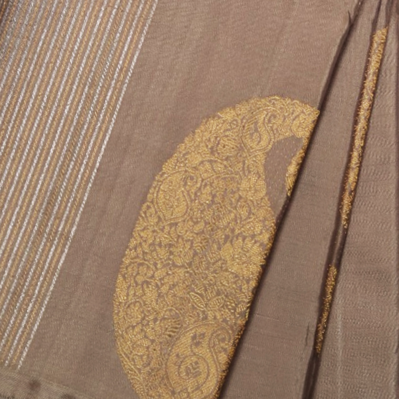 Light greyishbrown kancheevaram