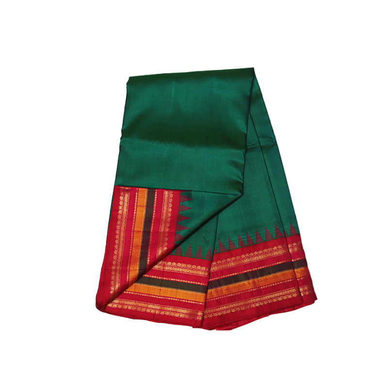 Green gadwal silk