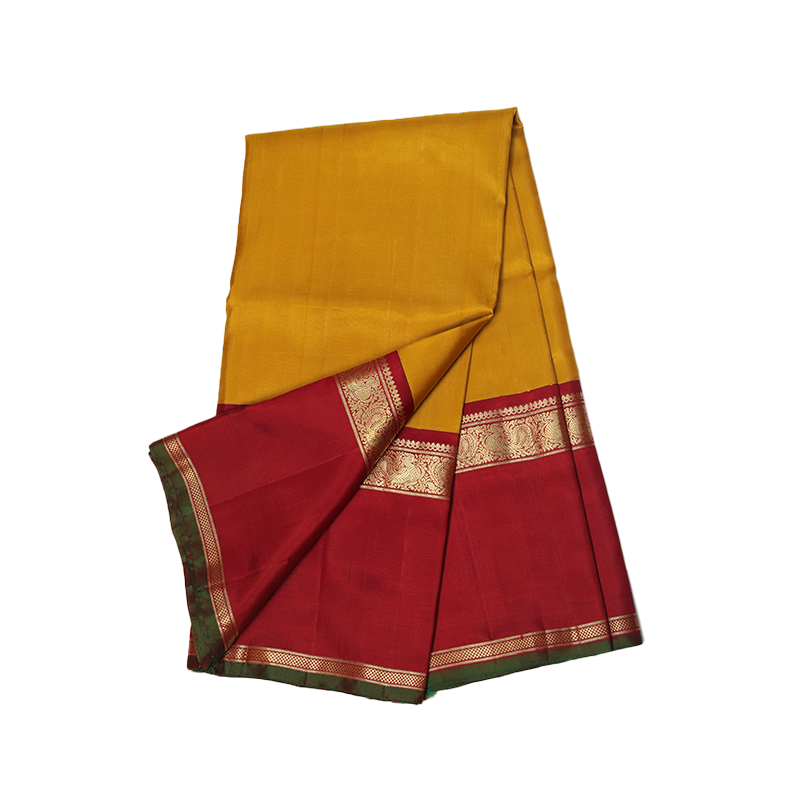 Mustard gadwal silk