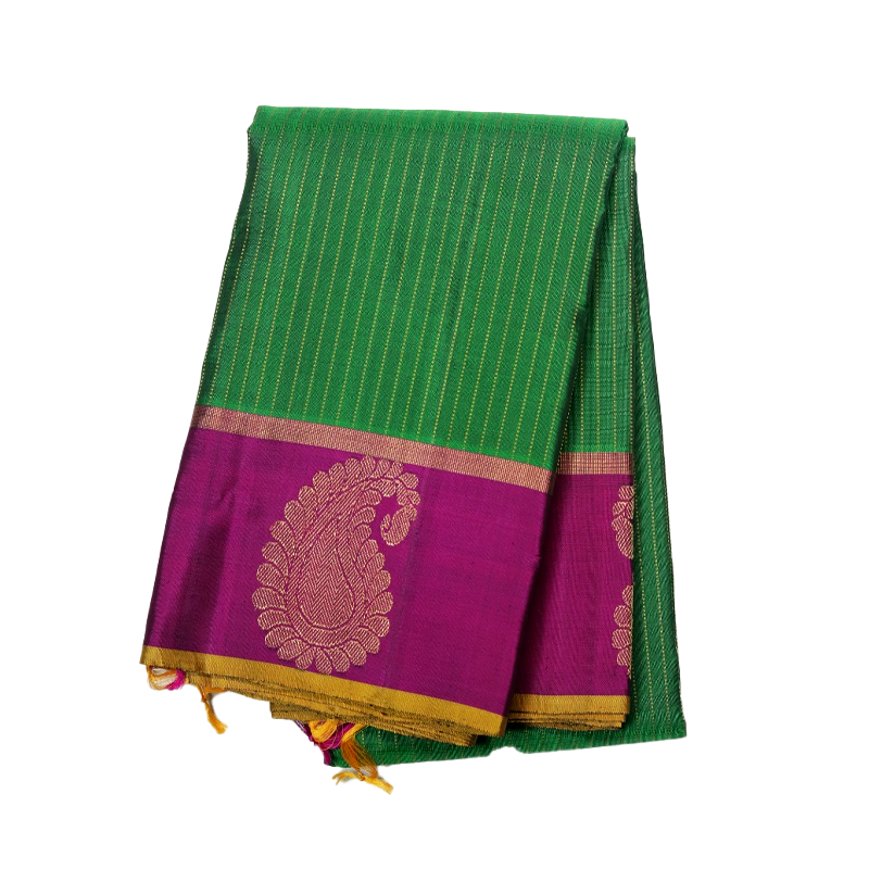 Leaf green kancheevaram