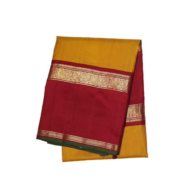 Mustard gadwal silk