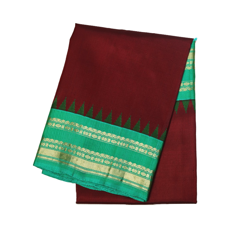 Brown gadwal silk