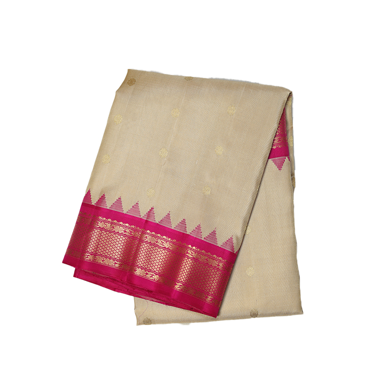 Cream gadwal silk
