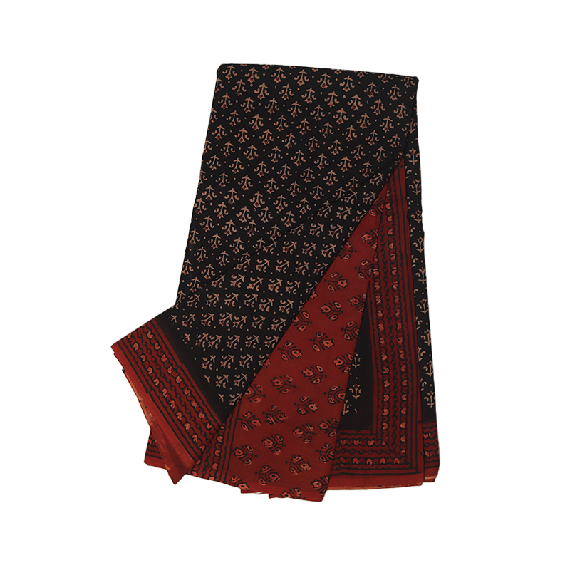 Ajrak cotton saree